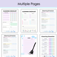 Cleaning Checklist & Schedule Printable ADHD Home Cleaning Planner , Weekly Monthly Chore Chart