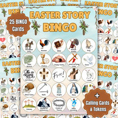 Easter Story Bingo | Christian Bible Game, Church Activity (PDF Printable)