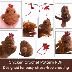 Amigurumi Chicken Crochet Pattern, Beginner Friendly (PDF Download)