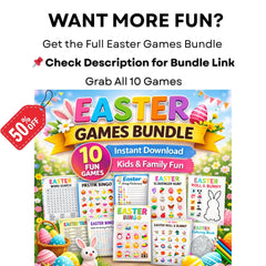 Easter Bingo Game Printable for Kids and Family Fun | Holiday Party Activity & Classroom Game