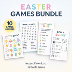 Easter Games Bundle | 10 Printable Party Activities (Digital Download)