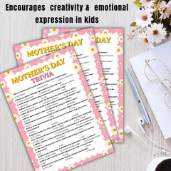 Mothers Day Trivia Printable Game | Family Party Activity & Kids Quiz Sheet A4 US Letter Instant Download