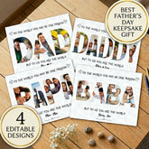 Father’s Day Gift for Dad | Editable Daddy Photo Collage Canva Template | Custom Dad