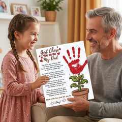 Christian Father's Day Handprint Art | Personalized Dad Gift from Kids | Sunday School