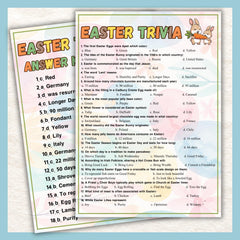 Easter Trivia Game Printable | Fun Holiday Party Game for Kids, Families & Classrooms