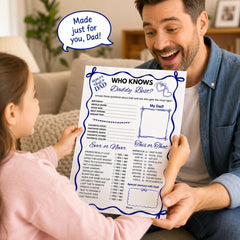 Who Knows Daddy Best Printable | Father’s Day Game & All About My Dad Activity | Dad