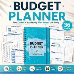 ADHD Budget Planner | Financial & Expense Tracker | A4 Letter Size PDF