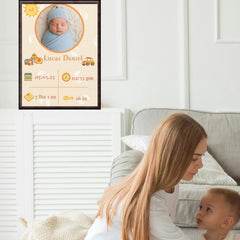 Baby Birth Announcement Poster | Nursery Digital Gift | Canva Editable Print