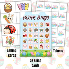 Easter Bingo Game Printable for Kids and Family Fun | Holiday Party Activity & Classroom