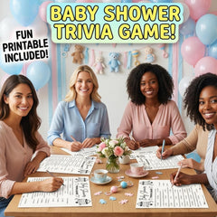 Baby Shower Trivia Game Printable | Baby Shower Games, Baby Trivia Quiz, Gender Neutral