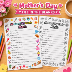 All About My Mom Questionnaire | Mother's Day Kids Activity | Best Gift for Mom