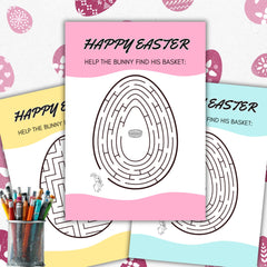 Easter Egg Maze Printable | Maze Game | Kids Activity Pack (A4 Digital Download)