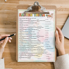 Easter Trivia Game Printable | Fun Holiday Party Game for Kids, Families & Classrooms