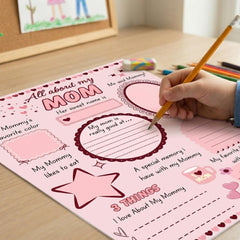 All About Mom Printable | Kids Mother's Day Keepsake Worksheet (Instant Download)