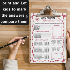 Who Knows Mom Most Game | Mother's Day Activity | All About Mom Quiz (PDF Download)
