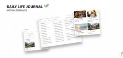 Notion Daily Life Journal | Minimal Goal Tracker (Digital Download)