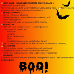 Animated Halloween Video Greeting: Spooky e-Card (Instant Download)