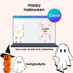 Editable Halloween Party Invitation Template (Digital Download)