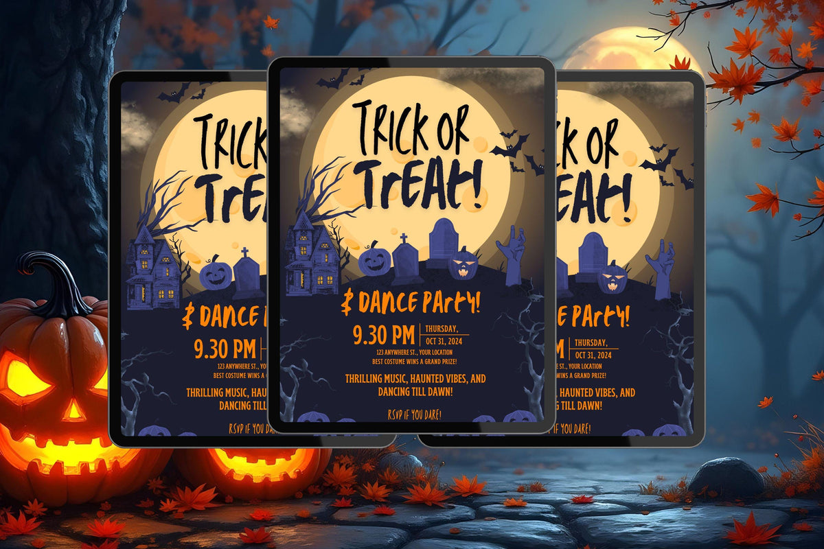 Halloween Party Invitation Template | Trick or Treat