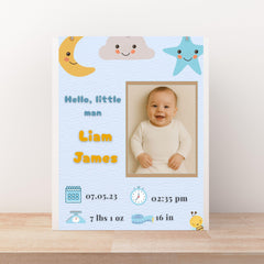 Custom Baby Birth Stats Poster, Nursery Wall Art (Digital Download)