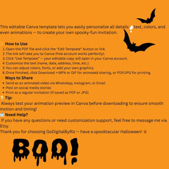 Animated Halloween Party Invitation: Spooky Mobile E-Invite (Digital Download)