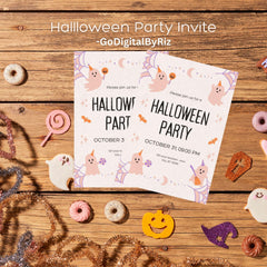 Editable Halloween Party Invitation Template (Digital Download)