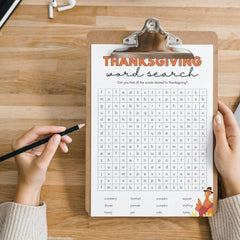 Thanksgiving Word Search Printable for Kids & Family Fun | A4 Paper Size | Instant Download