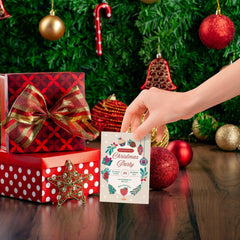 Editable Christmas Party Invitation Template | 5x7 Canva Design (Digital Download)