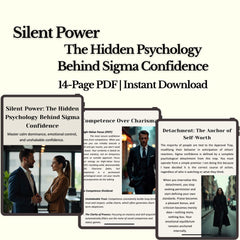 Sigma Confidence Psychology Guide | Silent Power ebook to Build Unshakeable Inner Strength
