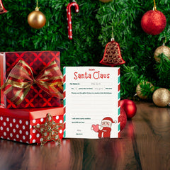 Printable Santa Letter - Kids Christmas Wish List Template (Editable PDF)