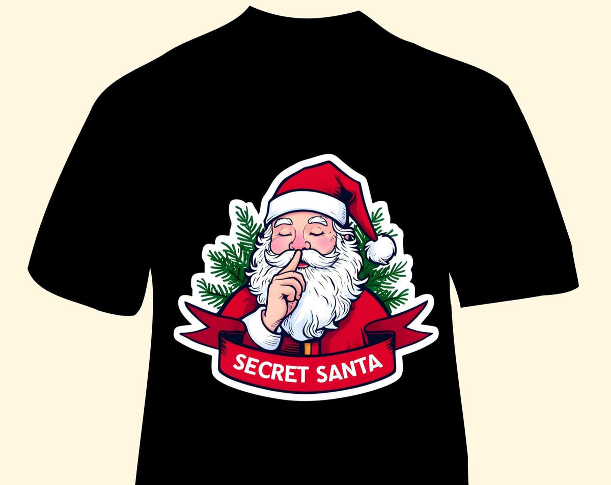 Secret Santa T-Shirt | Funny Christmas Party Graphic Tee