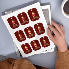 Printable Christmas Gift Tags | Modern Holiday Labels (4 PDF) | Instant Download