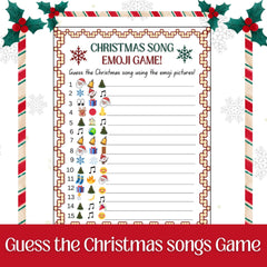 Christmas Song Emoji Game Printable | Guess the Christmas Songs |A4 SIZE | Instant Download