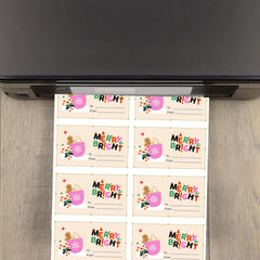 Merry & Bright Christmas Gift Tags | Editable Printable (Digital Download)