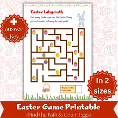 Easter Maze Printable Game for Kids | Easter Egg Hunt (Digital Download)
