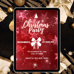 Merry Christmas Digital Invite | Editable Canva Christmas Reel | Holiday Promo Video | Instagram Story & Reels