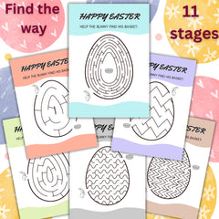 Easter Egg Maze Printable | Maze Game | Kids Activity Pack (A4 Digital Download)