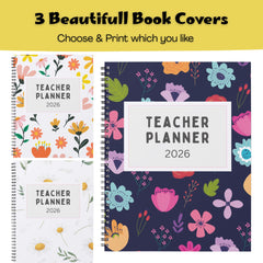 2026 Teacher Planner Printable | Floral Lesson Plans, Attendance (PDF)
