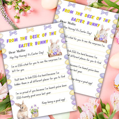 Easter Bunny Letter for Kids | Personalized Surprise Note (A4 & 5x7 Digital Download)