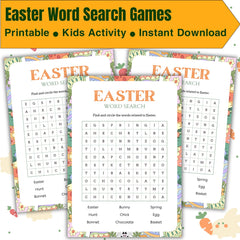 Easter Word Search Printable, Kids Spring Activity, Classroom Game (PDF Download)