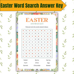 Easter Word Search Printable, Kids Spring Activity, Classroom Game (PDF Download)