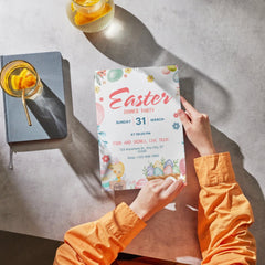 Easter Dinner Party Invitation Template | Editable 5x7 (Canva)