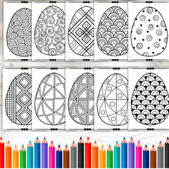 Easter Egg Coloring Book | 23 Printable Pages (A4, Instant Download)