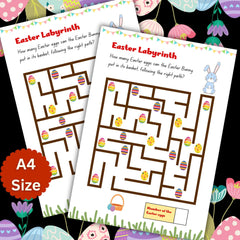Easter Maze Printable Game for Kids | Easter Egg Hunt (Digital Download)