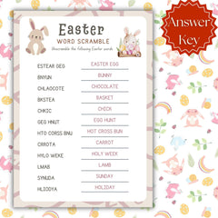 Easter Word Scramble Game | Kids Activity, Printable PDF