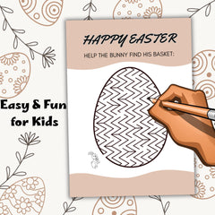 Easter Egg Maze Printable | Maze Game | Kids Activity Pack (A4 Digital Download)