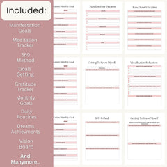 Manifestation Planner 60-Page | Law of Attraction Workbook | Undated Planner | Goodnotes | Daily Life | Instant Download