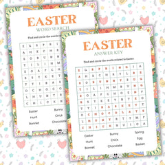Easter Word Search Printable, Kids Spring Activity, Classroom Game (PDF Download)