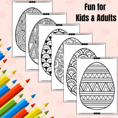 Easter Egg Coloring Book | 23 Printable Pages (A4, Instant Download)