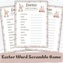 Easter Word Scramble Game | Kids Activity, Printable PDF